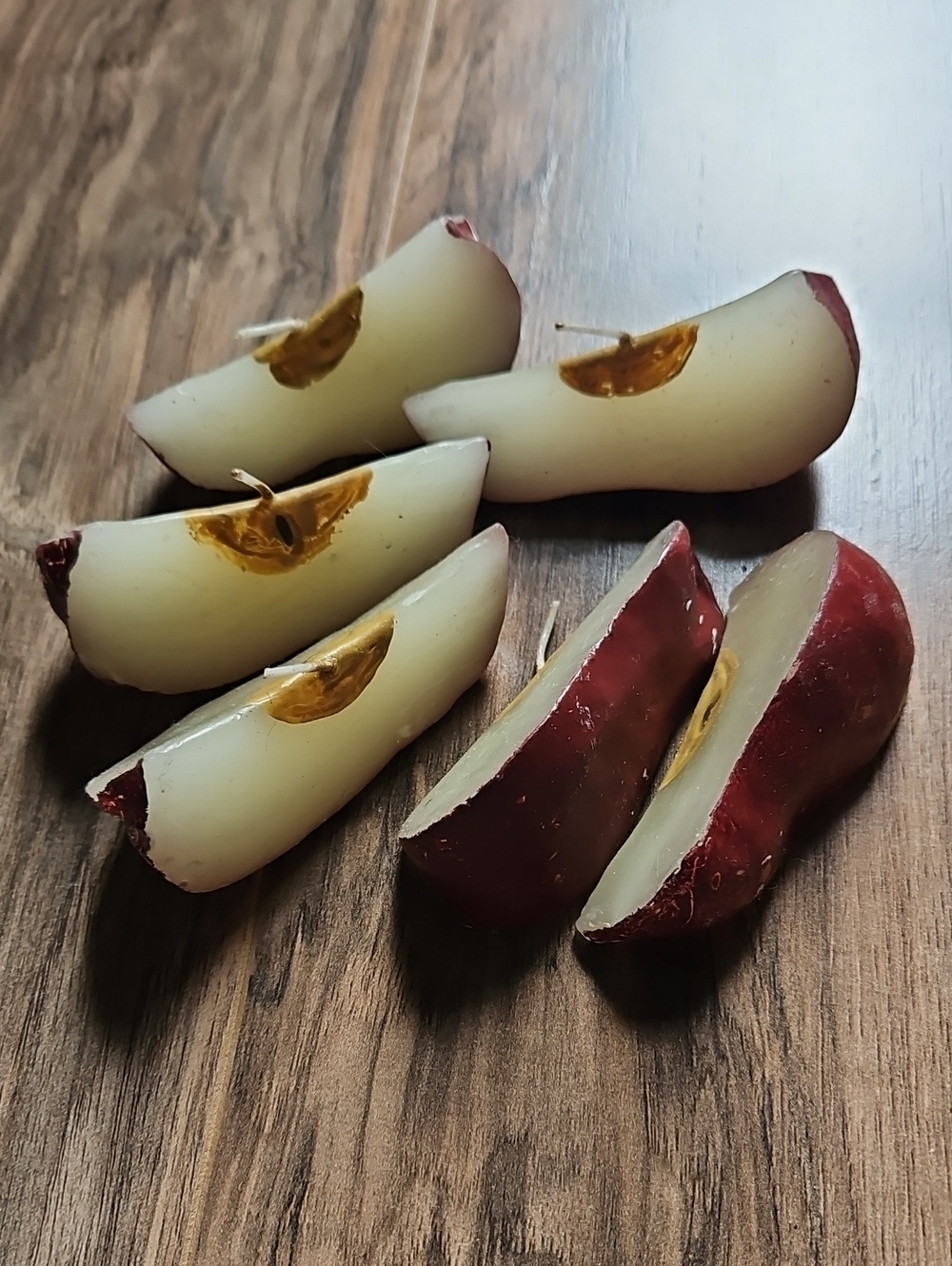 Cottagecore Apple Faux Fruit Slices Farmhouse Candle Decor